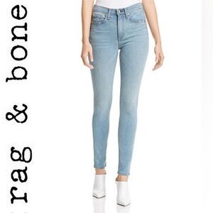 Rag & Bone High Rise Skinny Jeans Size 26 in Heather Light Blue Wash Denim